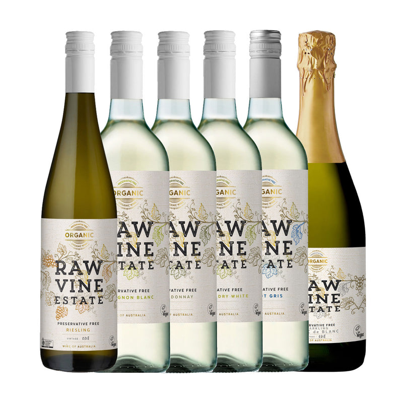 Raw Vine Estate Organic, Preservative Free, Vegan Wines - Mixed Whites Carton