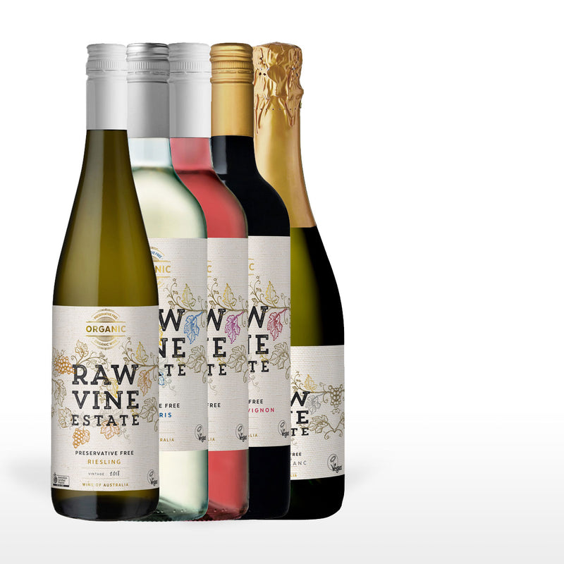 Raw Vine Estate Organic, Preservative Free, Vegan Wine Mixed Carton